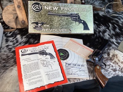 First Year 1962 Colt New Frontier .45, Box, Test Target, Warranty Card, Brochure, 99%, Second Gen. Rarity, Trades Welcome. - Image 7 of 25
