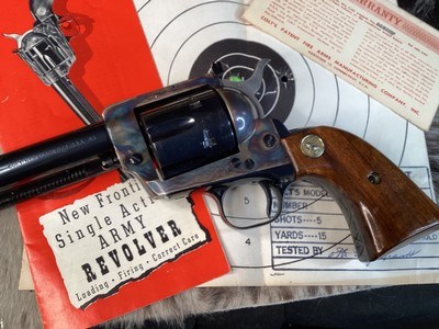 First Year 1962 Colt New Frontier .45, Box, Test Target, Warranty Card, Brochure, 99%, Second Gen. Rarity, Trades Welcome. - Image 2 of 25