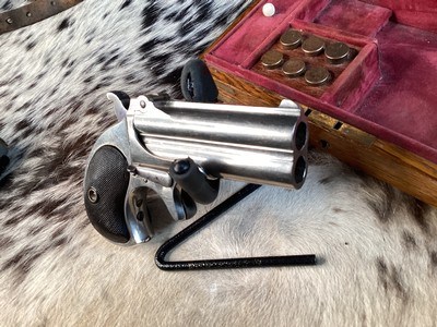 Cased Remington 95 Double Barrel Derringer, .41 Short Rimfire. Trades Welcome - Image 14 of 19