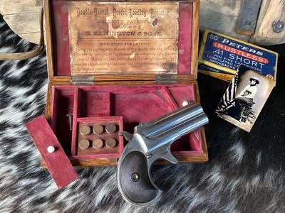 Cased Remington 95 Double Barrel Derringer, .41 Short Rimfire. Trades Welcome - Image 6 of 19
