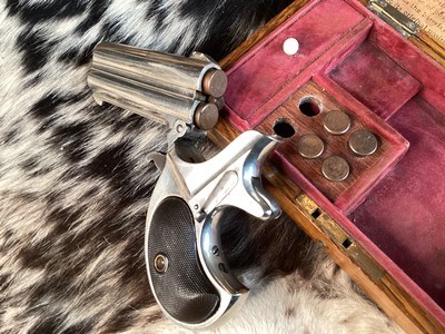 Cased Remington 95 Double Barrel Derringer, .41 Short Rimfire. Trades Welcome - Image 12 of 19