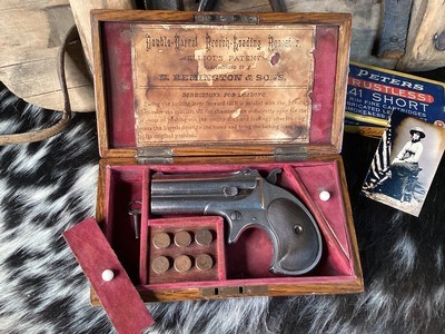 Cased Remington 95 Double Barrel Derringer, .41 Short Rimfire. Trades Welcome - Image 10 of 19