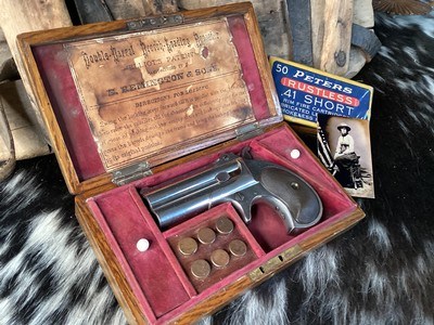 Cased Remington 95 Double Barrel Derringer, .41 Short Rimfire. Trades Welcome - Image 18 of 19