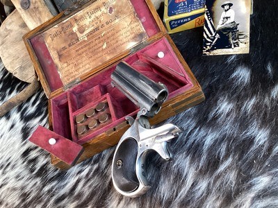 Cased Remington 95 Double Barrel Derringer, .41 Short Rimfire. Trades Welcome - Image 11 of 19