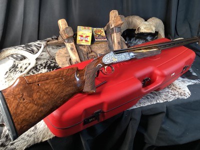 Perazzi MX8 Sideplate, 32” .20 Ga. & .28 Ga Barrels,Exquisite Gold Inlay Engraved, Presentation Grade Furniture. Trades Welcome
