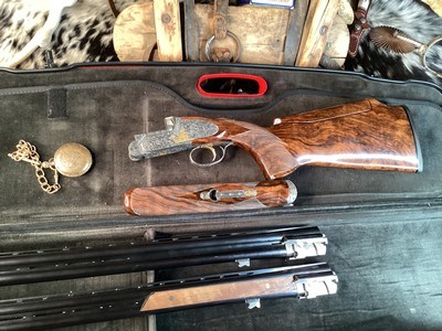 Perazzi MX8 Sideplate, 32” .20 Ga. & .28 Ga Barrels,Exquisite Gold Inlay Engraved, Presentation Grade Furniture. Trades Welcome - Image 19 of 25