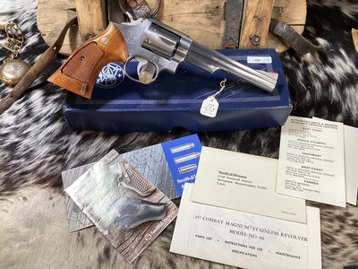 Smith & Wesson 66-1, .357 Combat Magnum Stainless Revolver, LNIB, 6”, W/Box & Paperwork. Trades Welcome. - Image 1 of 19