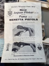 1959 Beretta Model 71 Jaguar, .22 LR, .22 Short, Unfired in Box W/ Paperwork, Excellent. Trades Welcome - Image 13 of 25