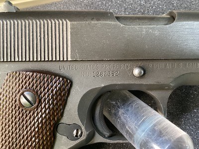 1943 REMINGTON RAND 1911A1 WWII Survivor, Cased W/Paperwork. Trades Welcome. - Image 5 of 8