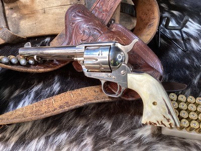 1970 Mfg. Colt SAA 2ND Generation , 5.5”, .45 Colt, Sanbar Stag, Nickel, Boxed, Trades Welcome - Image 23 of 25