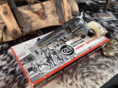 1970 Mfg. Colt SAA 2ND Generation , 5.5”, .45 Colt, Sanbar Stag, Nickel, Boxed, Trades Welcome - Image 24 of 25