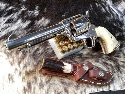 1970 Mfg. Colt SAA 2ND Generation , 5.5”, .45 Colt, Sanbar Stag, Nickel, Boxed, Trades Welcome - Image 12 of 25
