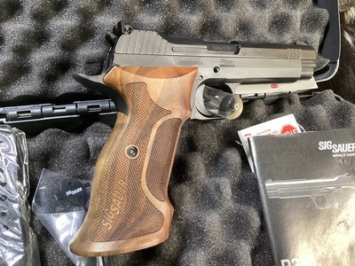 NOS Sig P-210 Target, 5” barrel, .9 mm, Unfired in Case. Trades Welcome - Image 3 of 21