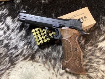 NOS Sig P-210 Target, 5” barrel, .9 mm, Unfired in Case. Trades Welcome - Image 4 of 21