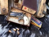 Remington 95 Double Barrel Derringer, .41 Short Rimfire, High Condition, Ivory Grips, Boxed. Trades Welcome - 2 of 16