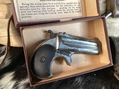 Remington model 95 Derringer, Nickel,Boxed, .41 RF, TRADES WELCOME - Image 2 of 12