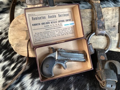 Remington model 95 Derringer, Nickel,Boxed, .41 RF, TRADES WELCOME - Image 1 of 12