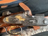 Beretta SO5, Gold Game Scenes W Bulino Background, Max Gobbi Engraved & Signed, Factory28” Exhibition Quality, Cased , Trades Welcome - 19 of 25