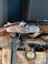 Beretta SO5, Gold Game Scenes W Bulino Background, Max Gobbi Engraved & Signed, Factory28” Exhibition Quality, Cased , Trades Welcome - 11 of 25