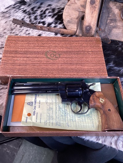 1961 Colt Python As New In Original Box W/Test Target, Receipt, 6”, Excellent Unfired Condition. Trades Welcome - Image 24 of 25