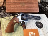 1961 Colt Python As New In Original Box W/Test Target, Receipt, 6”, Excellent Unfired Condition. Trades Welcome
