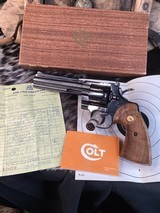 1961 Colt Python As New In Original Box W/Test Target, Receipt, 6”, Excellent Unfired Condition. Trades Welcome - Image 4 of 25