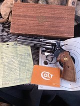 1961 Colt Python As New In Original Box W/Test Target, Receipt, 6”, Excellent Unfired Condition. Trades Welcome - Image 12 of 25