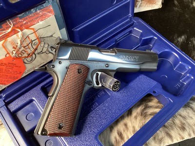 1992 Enhanced Gold Cup National Match Pistol, Unfired in Box, Royal Blue Finish, .45 ACP. Trades Welcome - Image 9 of 10