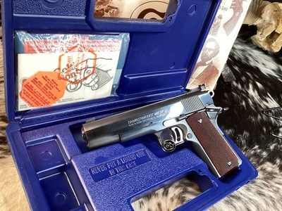 1992 Enhanced Gold Cup National Match Pistol, Unfired in Box, Royal Blue Finish, .45 ACP. Trades Welcome - Image 1 of 10