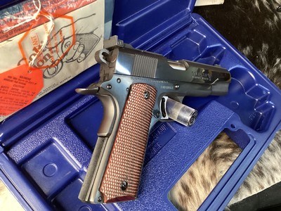 1992 Enhanced Gold Cup National Match Pistol, Unfired in Box, Royal Blue Finish, .45 ACP. Trades Welcome - Image 7 of 10