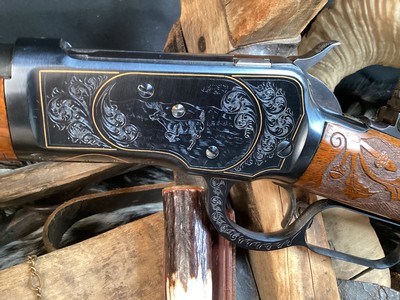 1926 Mfg. Gold Engraved Winchester model 53 in .44/.40 Cartridge. Excellent Near New Cond. Trades Welcome - Image 5 of 24