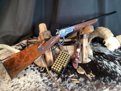 1926 Mfg. Gold Engraved Winchester model 53 in .44/.40 Cartridge. Excellent Near New Cond. Trades Welcome - Image 17 of 24