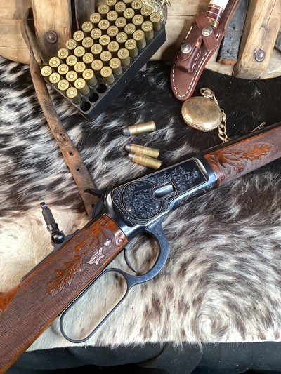 1926 Mfg. Gold Engraved Winchester model 53 in .44/.40 Cartridge. Excellent Near New Cond. Trades Welcome - Image 23 of 24