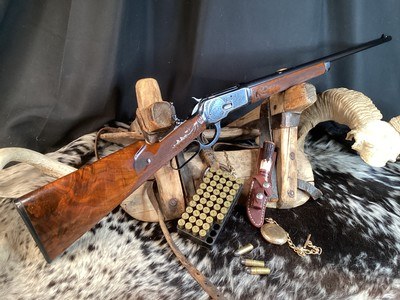 1926 Mfg. Gold Engraved Winchester model 53 in .44/.40 Cartridge. Excellent Near New Cond. Trades Welcome - Image 4 of 24