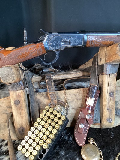 1926 Mfg. Gold Engraved Winchester model 53 in .44/.40 Cartridge. Excellent Near New Cond. Trades Welcome - Image 9 of 24