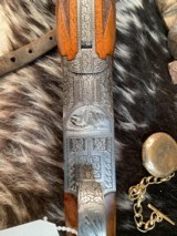 1957 Belgium Browning Diana Grade IV Superposed, Rare 3 Fox Engraved Game Scene, 98% 12 Ga. Trades Welcome - 3 of 25