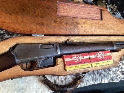 First Year 1905 Winchester Semi Auto in .35 WSL Cartridge, Original, Cased, Trades Welcome - Image 14 of 18
