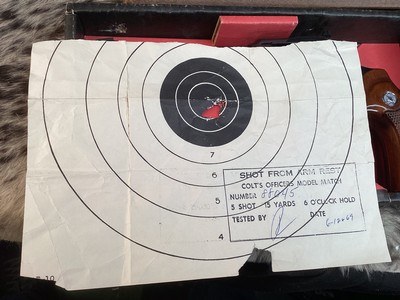 1969 Colt Officers Model Match, LNIB W/Target, 99% Unfired, 6” .22LR. Trades Welcome - Image 10 of 18