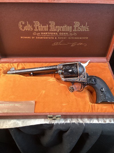 1978 Colt SAA Factory C Engraved, Cased W/Colt Letter, 99% .45 Colt. Trades Welcome - Image 9 of 25
