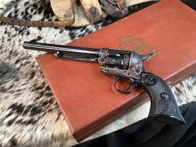1978 Colt SAA Factory C Engraved, Cased W/Colt Letter, 99% .45 Colt. Trades Welcome - Image 21 of 25