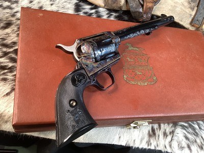 1978 Colt SAA Factory C Engraved, Cased W/Colt Letter, 99% .45 Colt. Trades Welcome - Image 20 of 25