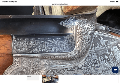 1953 Mfg. Merkel 303E Sidelock, Early Postwar. O/U, Special Order, Beautiful Game Scene Engraved, Vented Rib, 12 Bore, Excellent Cond. Trades Welcome - Image 24 of 25