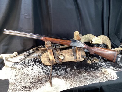 1953 Mfg. Merkel 303E Sidelock, Early Postwar. O/U, Special Order, Beautiful Game Scene Engraved, Vented Rib, 12 Bore, Excellent Cond. Trades Welcome - Image 16 of 25