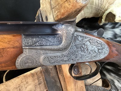 1953 Mfg. Merkel 303E Sidelock, Early Postwar. O/U, Special Order, Beautiful Game Scene Engraved, Vented Rib, 12 Bore, Excellent Cond. Trades Welcome - Image 2 of 25