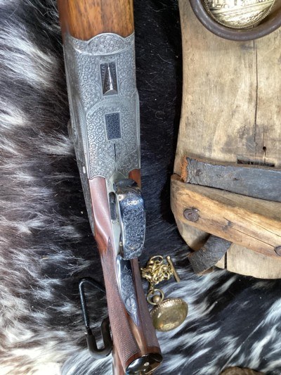 1953 Mfg. Merkel 303E Sidelock, Early Postwar. O/U, Special Order, Beautiful Game Scene Engraved, Vented Rib, 12 Bore, Excellent Cond. Trades Welcome - Image 8 of 25