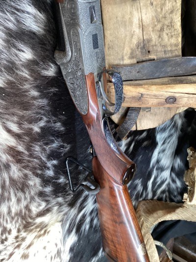 1953 Mfg. Merkel 303E Sidelock, Early Postwar. O/U, Special Order, Beautiful Game Scene Engraved, Vented Rib, 12 Bore, Excellent Cond. Trades Welcome - Image 12 of 25
