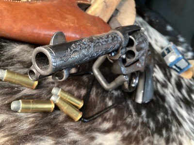 1905 Colt SAA Bisley, 4 3/4” .45 Colt , Engraved W/ Holster. Trade’s Welcome. - Image 13 of 21