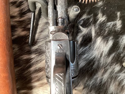 1905 Colt SAA Bisley, 4 3/4” .45 Colt , Engraved W/ Holster. Trade’s Welcome. - Image 16 of 21