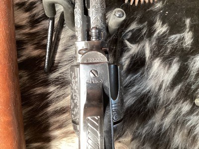 1905 Colt SAA Bisley, 4 3/4” .45 Colt , Engraved W/ Holster. Trade’s Welcome. - Image 19 of 21