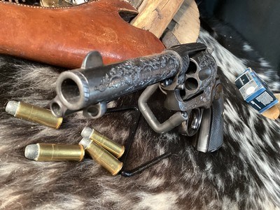 1905 Colt SAA Bisley, 4 3/4” .45 Colt , Engraved W/ Holster. Trade’s Welcome. - Image 21 of 21